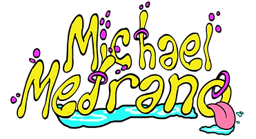 A logo for Michael Medrano giving very LSD trip vibes.