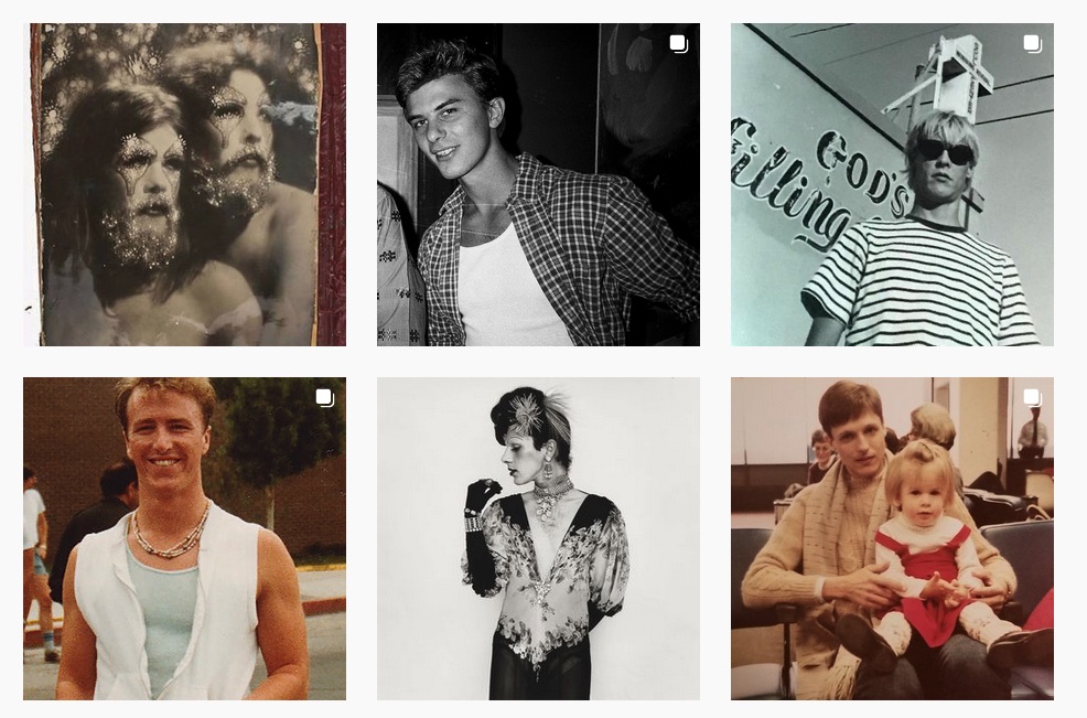 Several historic images of gay men, including some in drag.